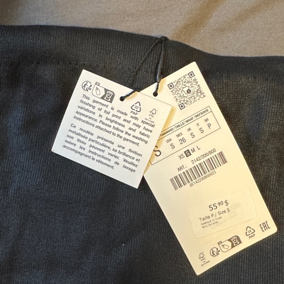 Zara Long Black Strapless Bodycon Dress - Picture 3 of 5